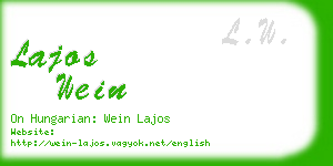 lajos wein business card